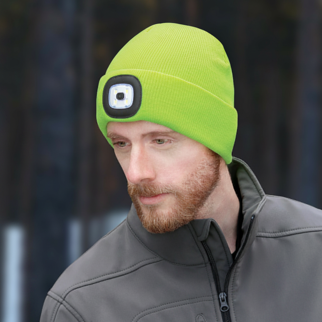 AJM - Plain Colour Cuff Toque with LED light- 9X539M