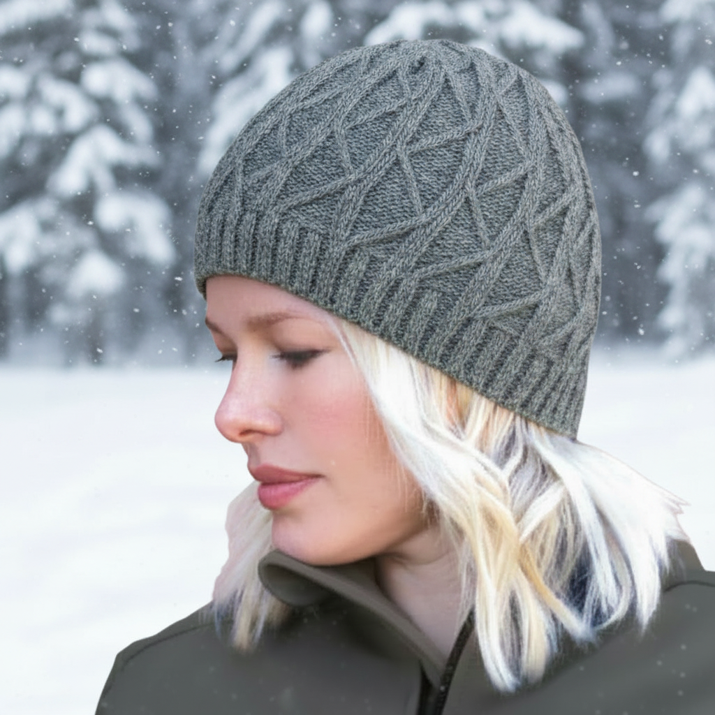 AJM -Jacquard Cable Knit Toque- 9Y030M