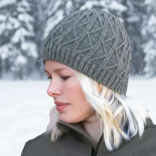 AJM -Jacquard Cable Knit Toque- 9Y030M