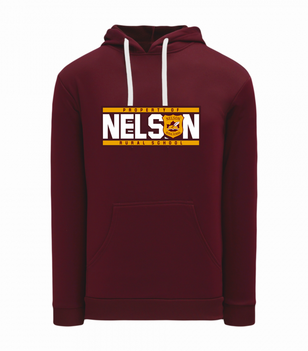 Polyfleece Hoodie - Maroon - Nelson School 2025-26