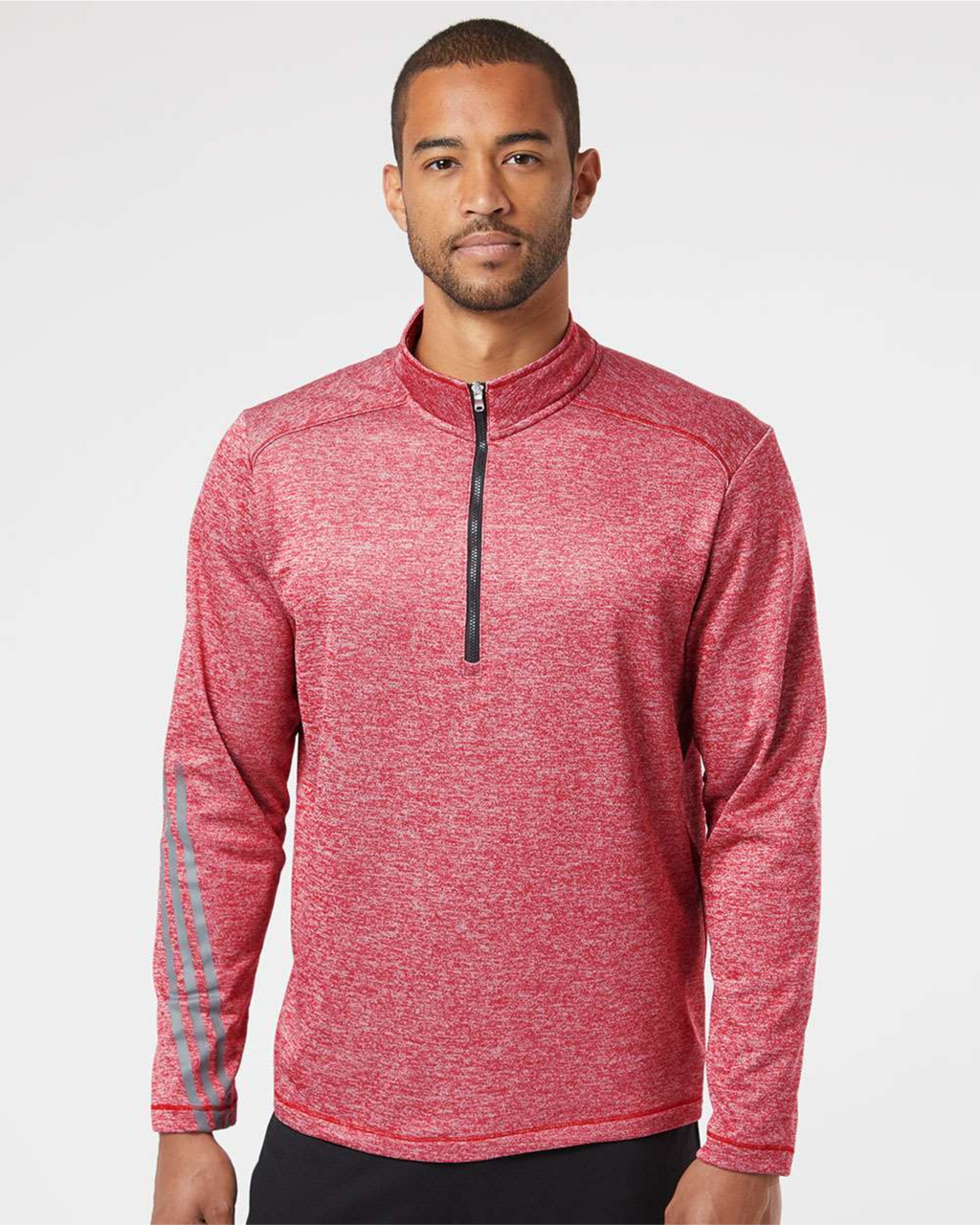 Brushed Terry Heathered Quarter-Zip Men's Pullover - Adidas A284