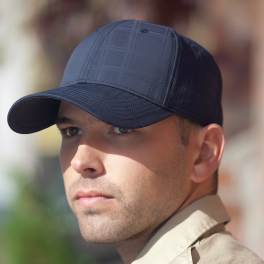 AJM -Polyester Plaid & Spandex Cap-AC5011