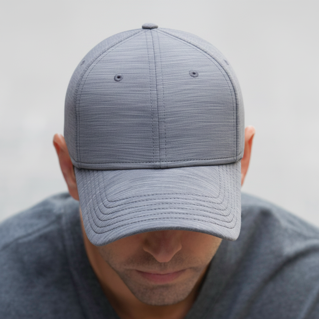 AJM -Polyester Marl with Elasticized Sweat Band Cap- AC5019