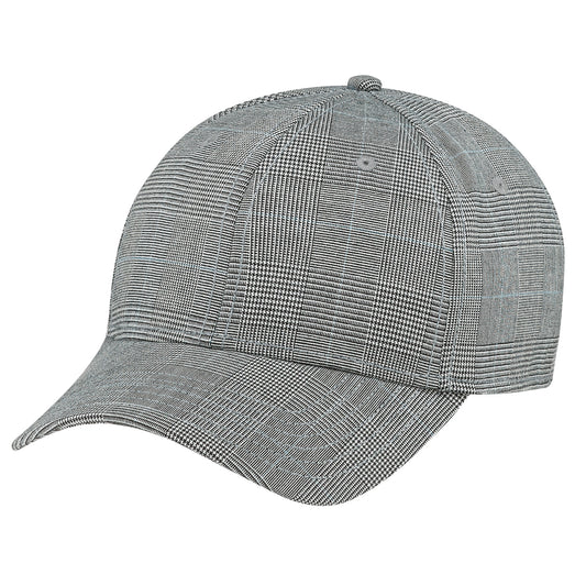 AJM -Polyester Plaid & Spandex Cap-AC5036