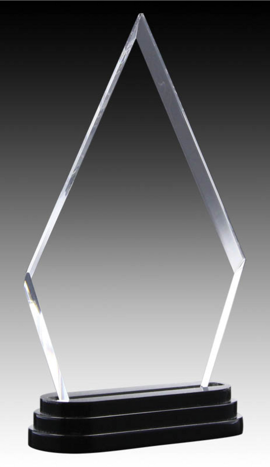 Apollo Series - Acrylic Clear Arrowhead Black Base