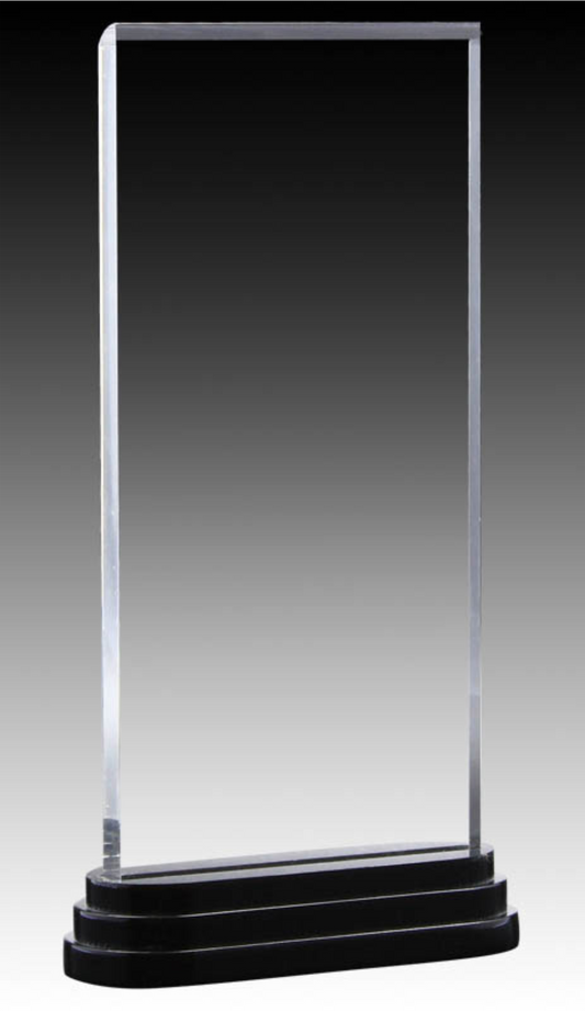 Apollo Series - Acrylic Clear Rectangle Black Base