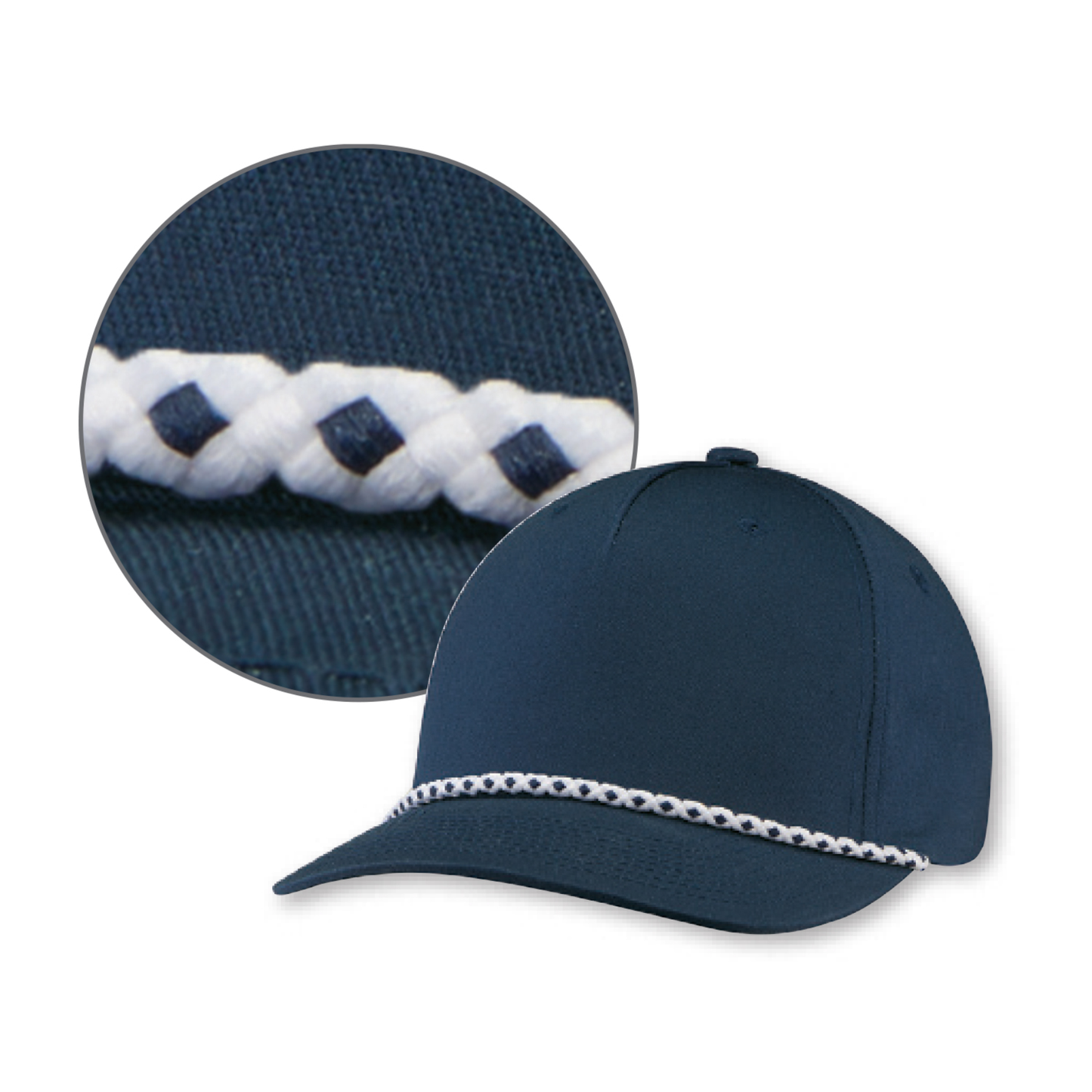 5 Panel Constructed Pro-Round-Five - Polycotton - 5170M