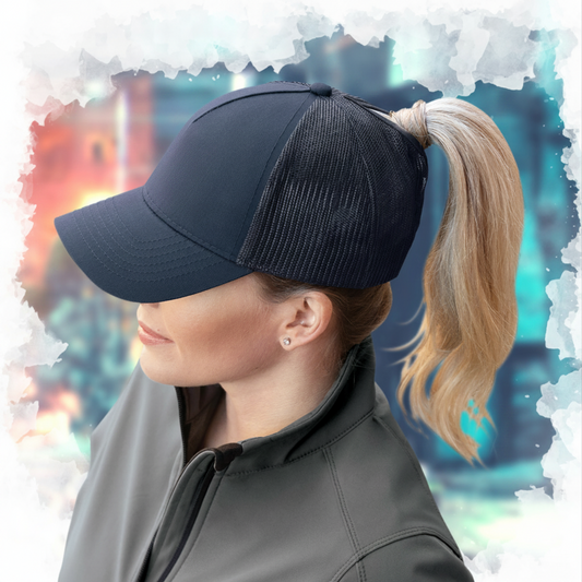 Ponytail Snapback Hat - Meshback - 5970L