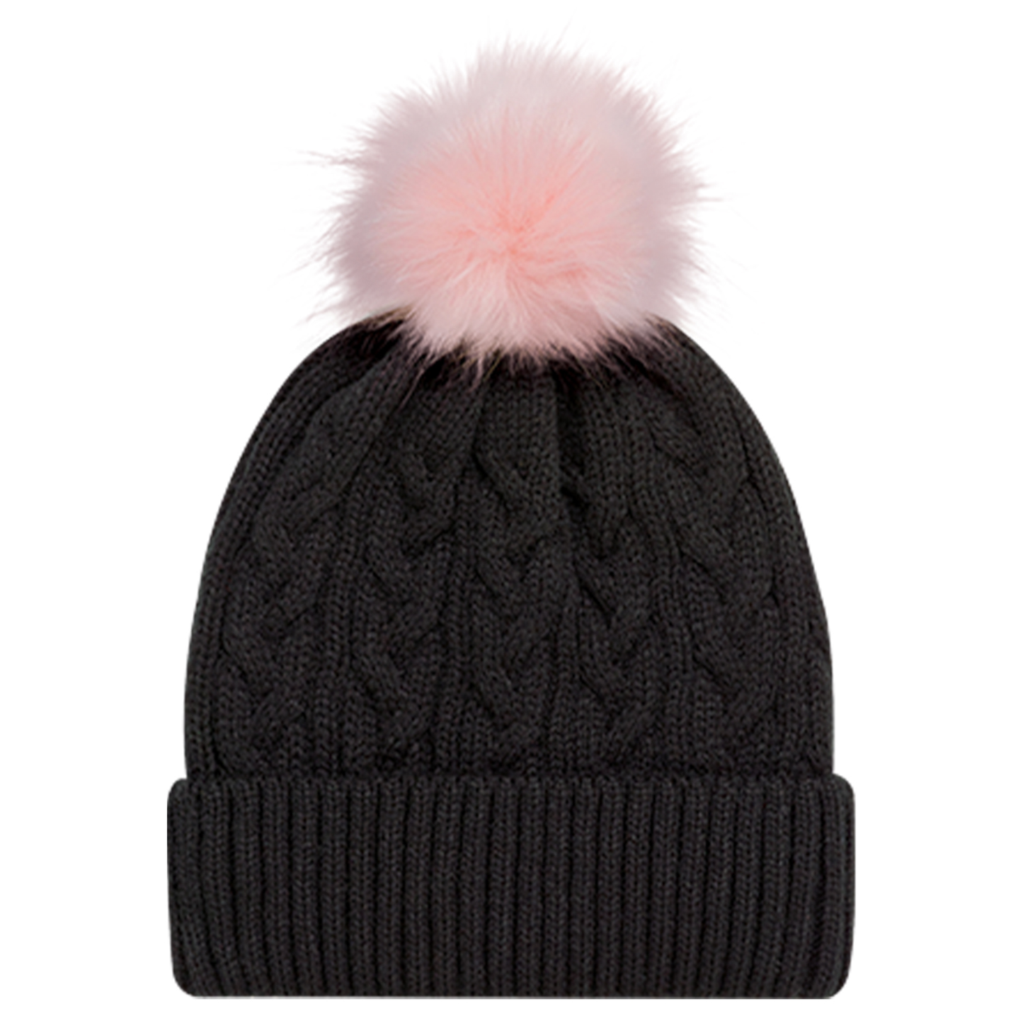 AJM -Jacquard Cable Knit Pom-Pom Toque- 9L594L