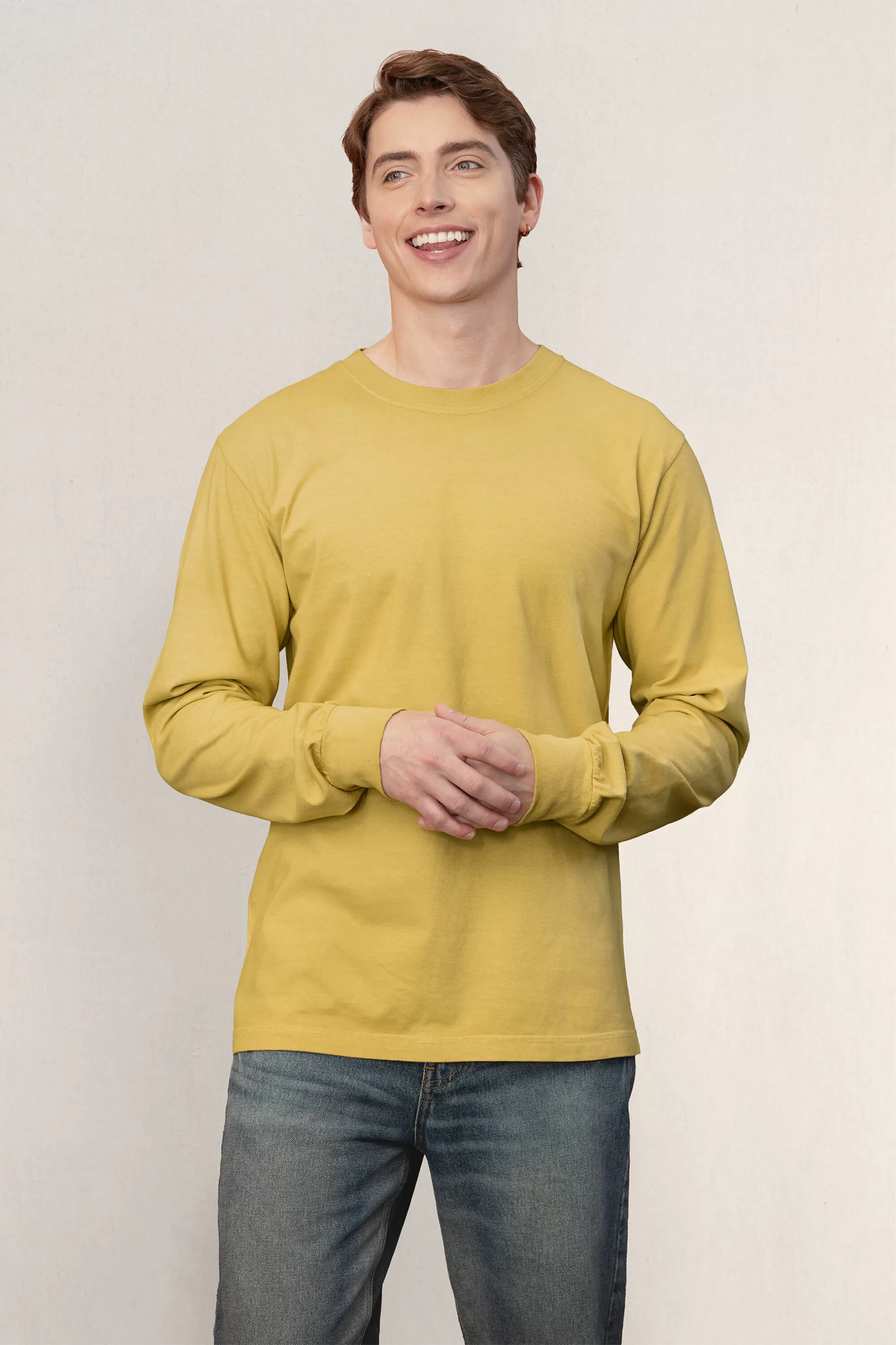Garment-Dyed Heavyweight Long Sleeve Tee - ATC Authentic Colours