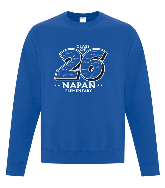 Everyday Fleece Crewneck Sweatshirt - Royal Blue - Napan School 2026