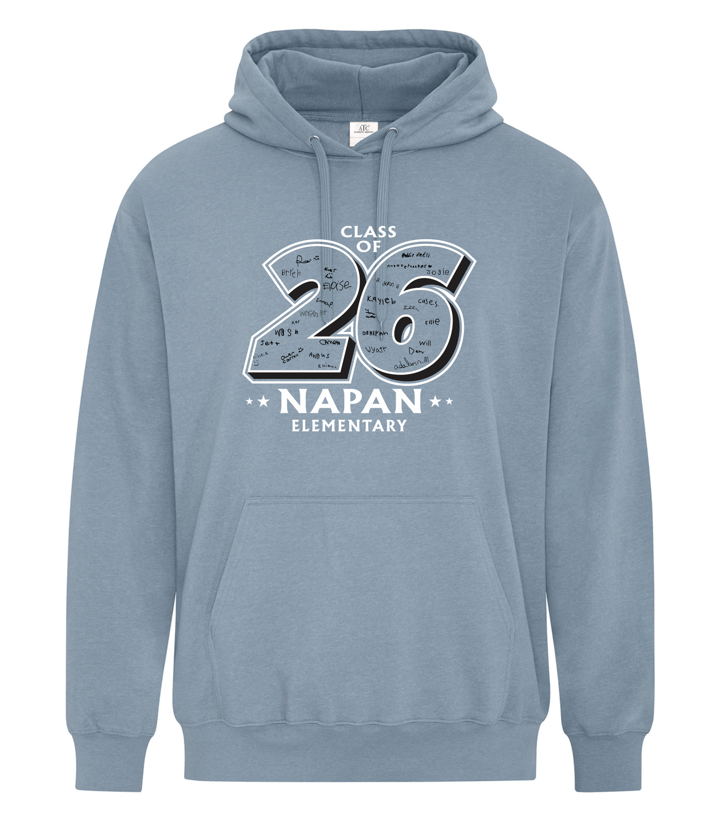 Earth Wash Fleece Hoodie - Stone Blue - Napan School 2026