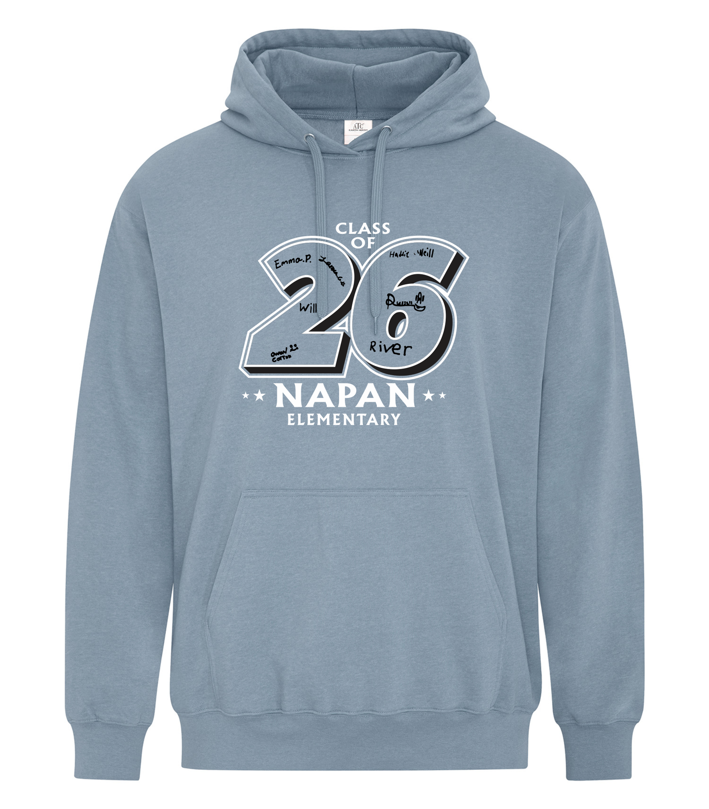 Earth Wash Fleece Hoodie - Stone Blue - Napan School 2026