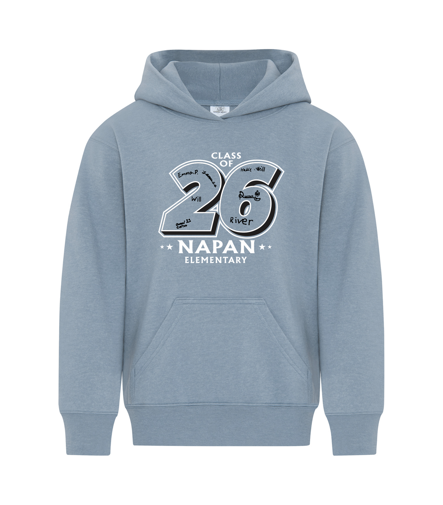 Earth Wash Fleece Hoodie - Stone Blue - Napan School 2026