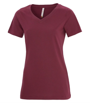 Ladies Ring Spun V-neck T-Shirt - Cotton - ATC 8001L