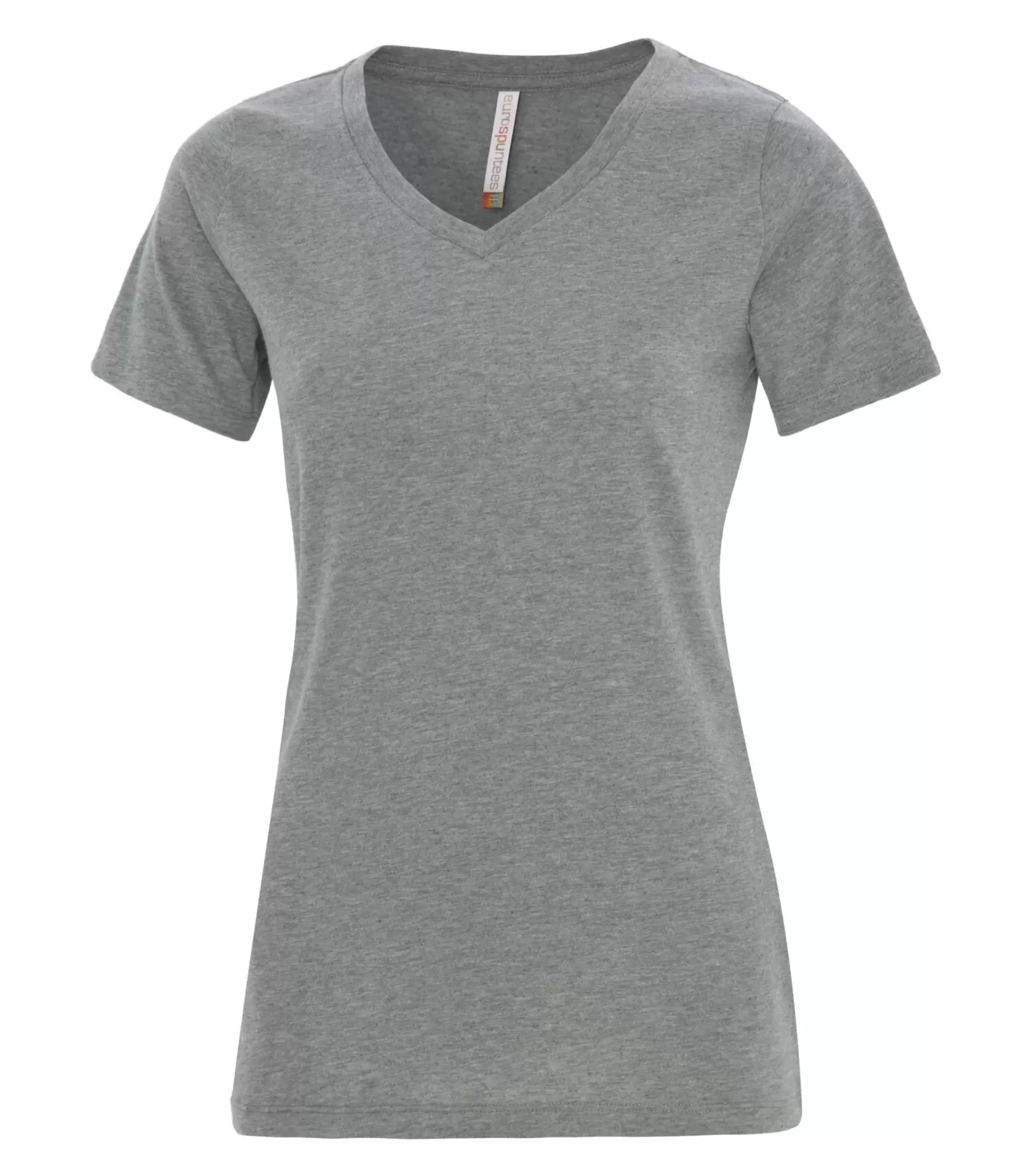 Ladies Ring Spun V-neck T-Shirt - Cotton - ATC 8001L