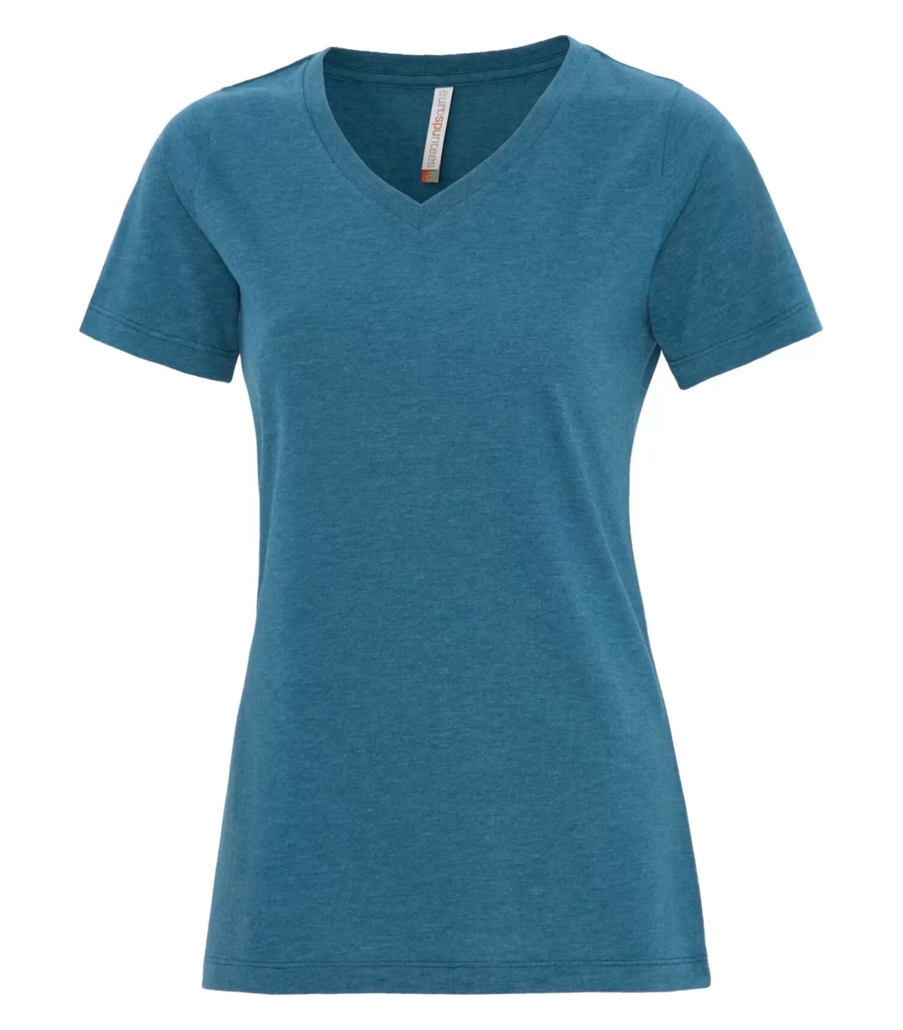 Ladies Ring Spun V-neck T-Shirt - Cotton - ATC 8001L