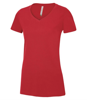 Ladies Ring Spun V-neck T-Shirt - Cotton - ATC 8001L