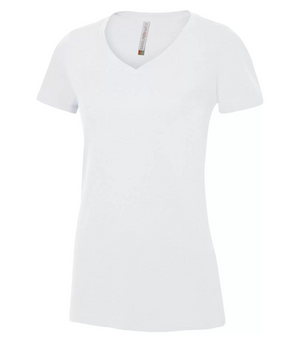 Ladies Ring Spun V-neck T-Shirt - Cotton - ATC 8001L