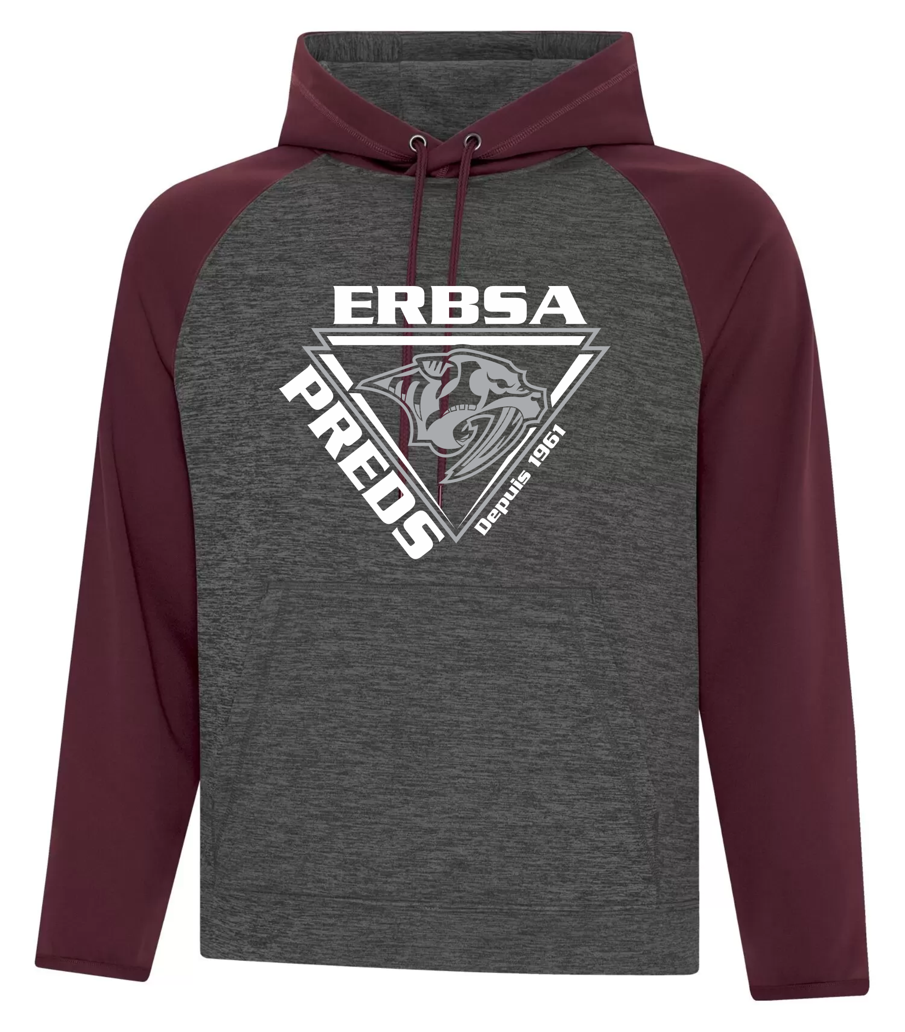Dynamic Heather Two Tone Polyester Hoodie - ERBSA 2025-26