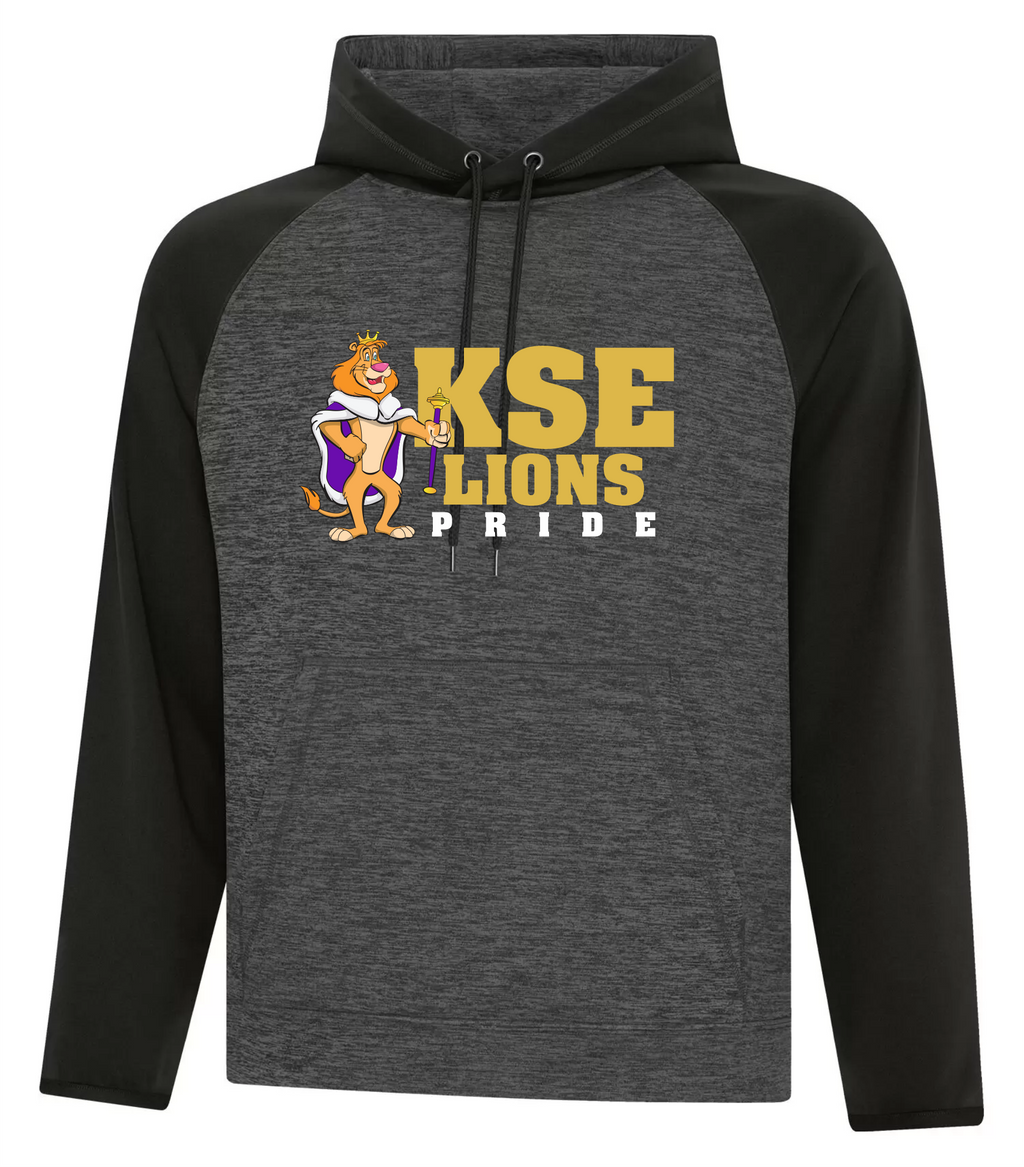 Dynamic Heather Fleece Two Tone Hoodie - Charcoal Dynamic/Black - King Street Elementary - 2025-26