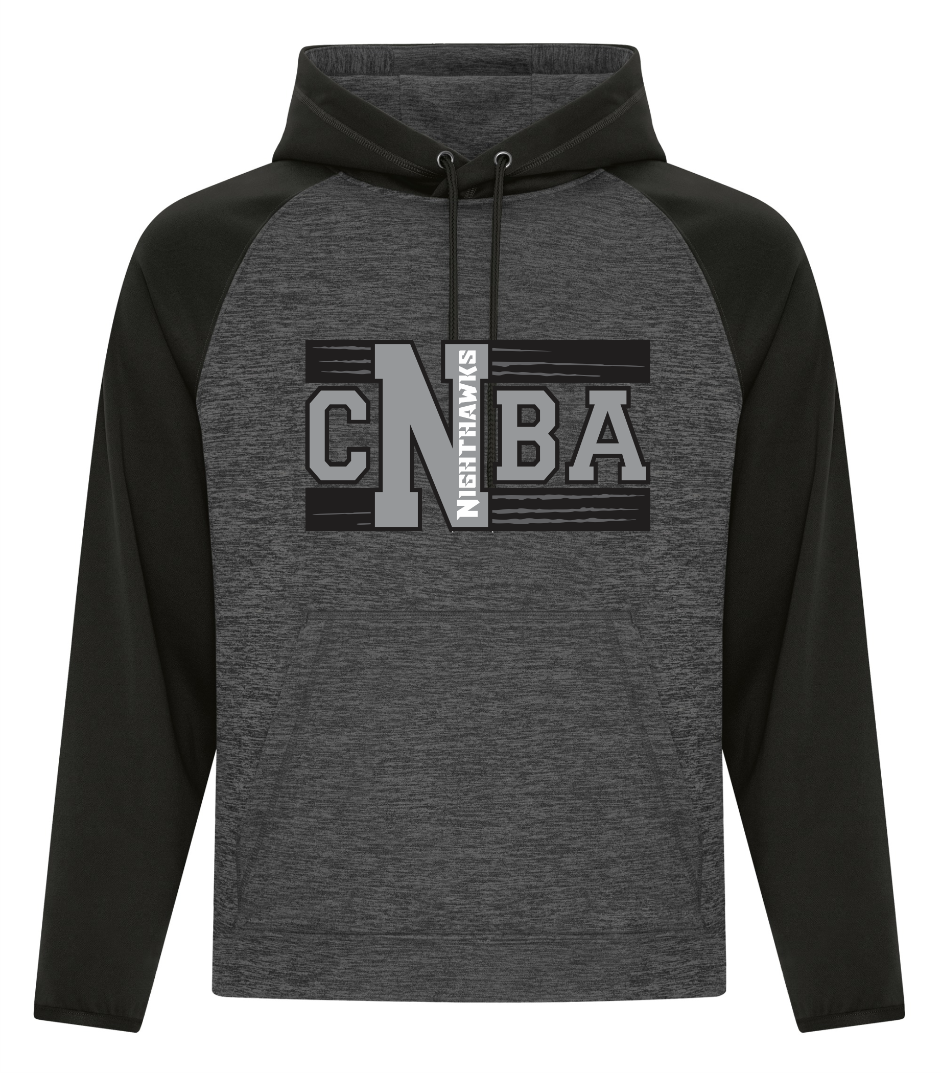 Two Tone Polyester Hoodie - Dynamic Charcoal/Black - CNBA 2025-26