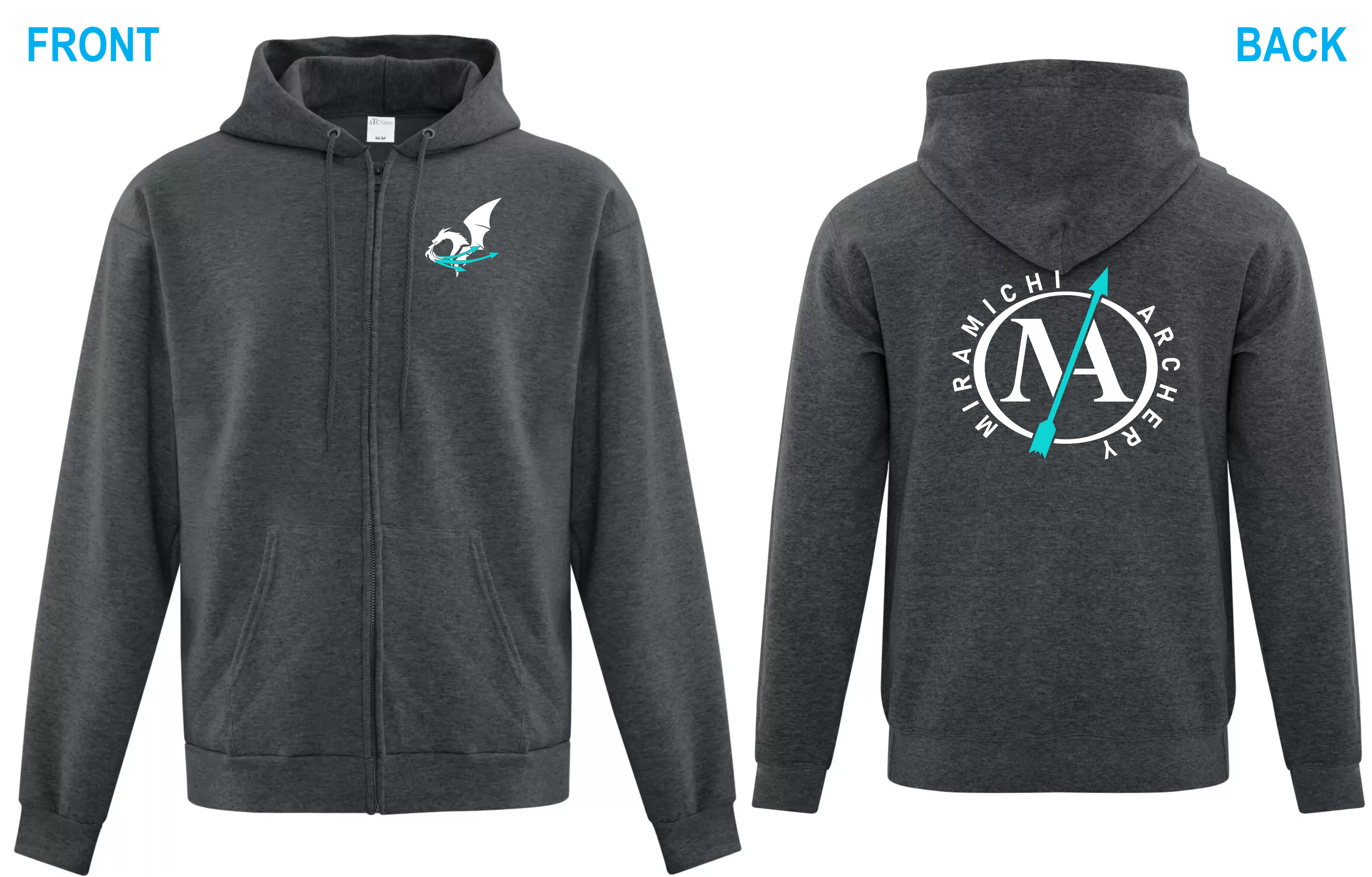 EVERYDAY FLEECE FULL ZIP HOODIE. ATCF2600
