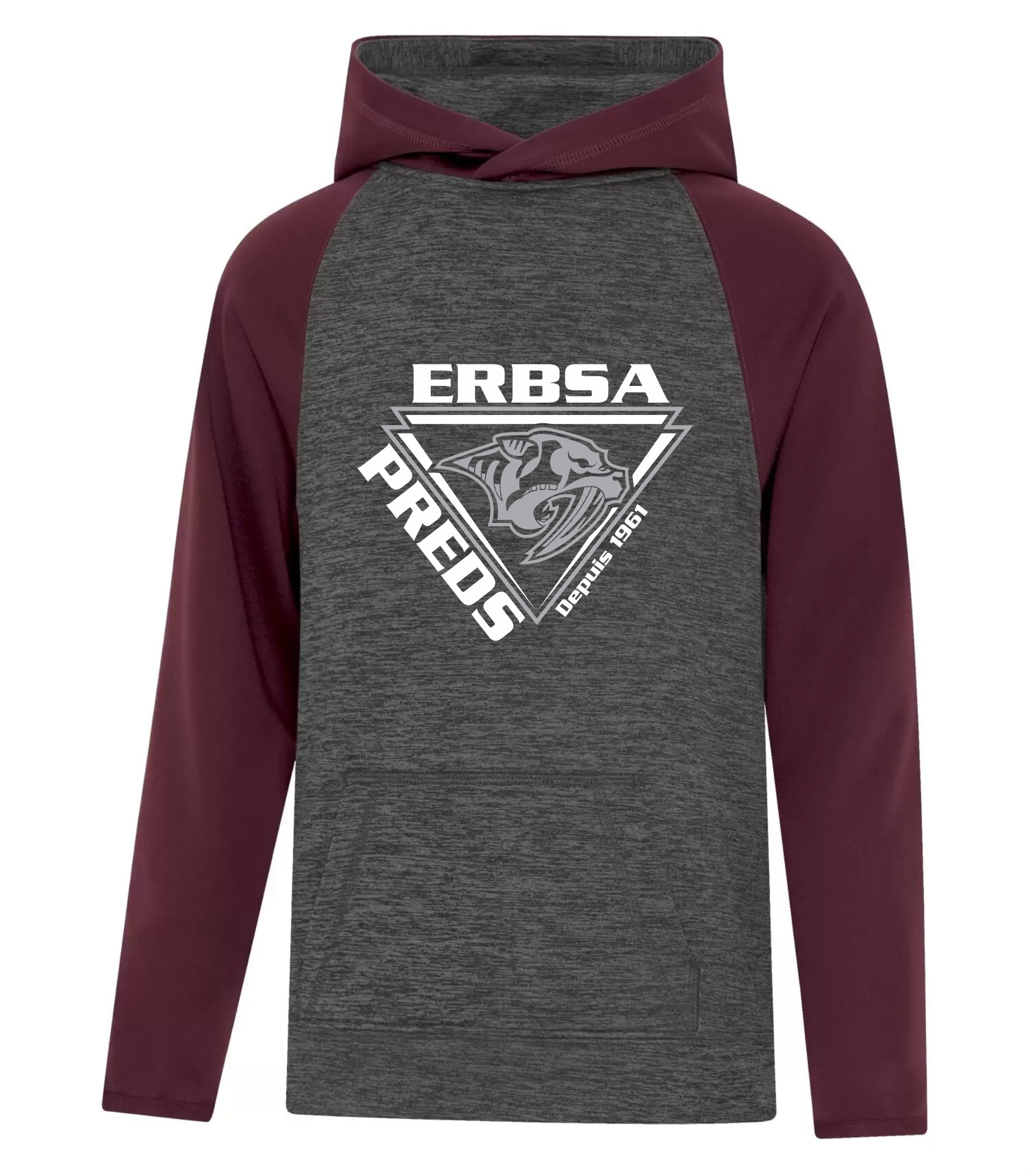 Dynamic Heather Two Tone Polyester Hoodie - ERBSA 2025-26