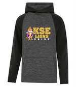 Dynamic Heather Fleece Two Tone Hoodie - Charcoal Dynamic/Black - King Street Elementary - 2025-26