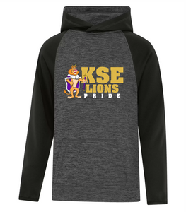 Dynamic Heather Fleece Two Tone Hoodie - Charcoal Dynamic/Black - King Street Elementary - 2025-26