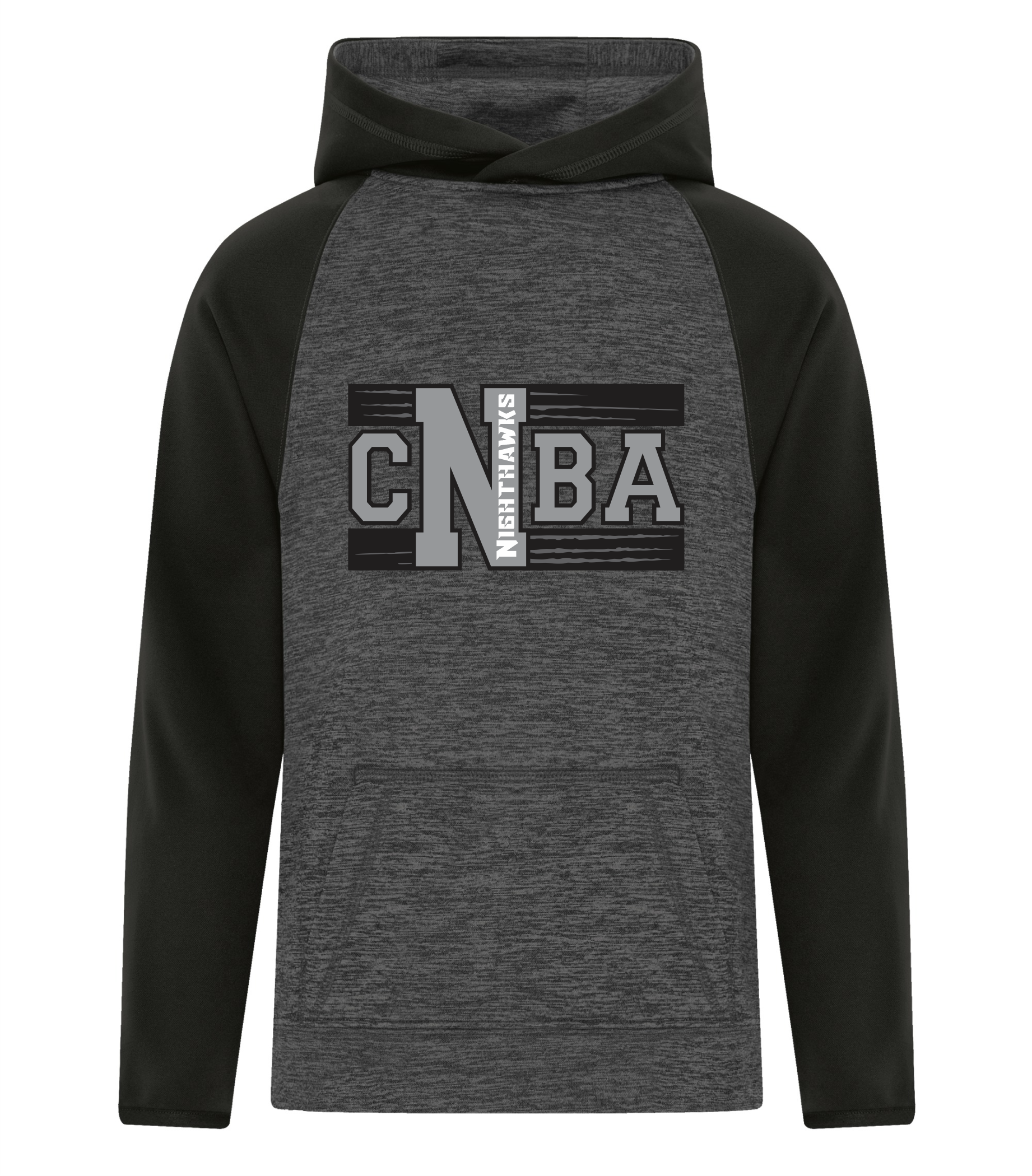 Two Tone Polyester Hoodie - Dynamic Charcoal/Black - CNBA 2025-26