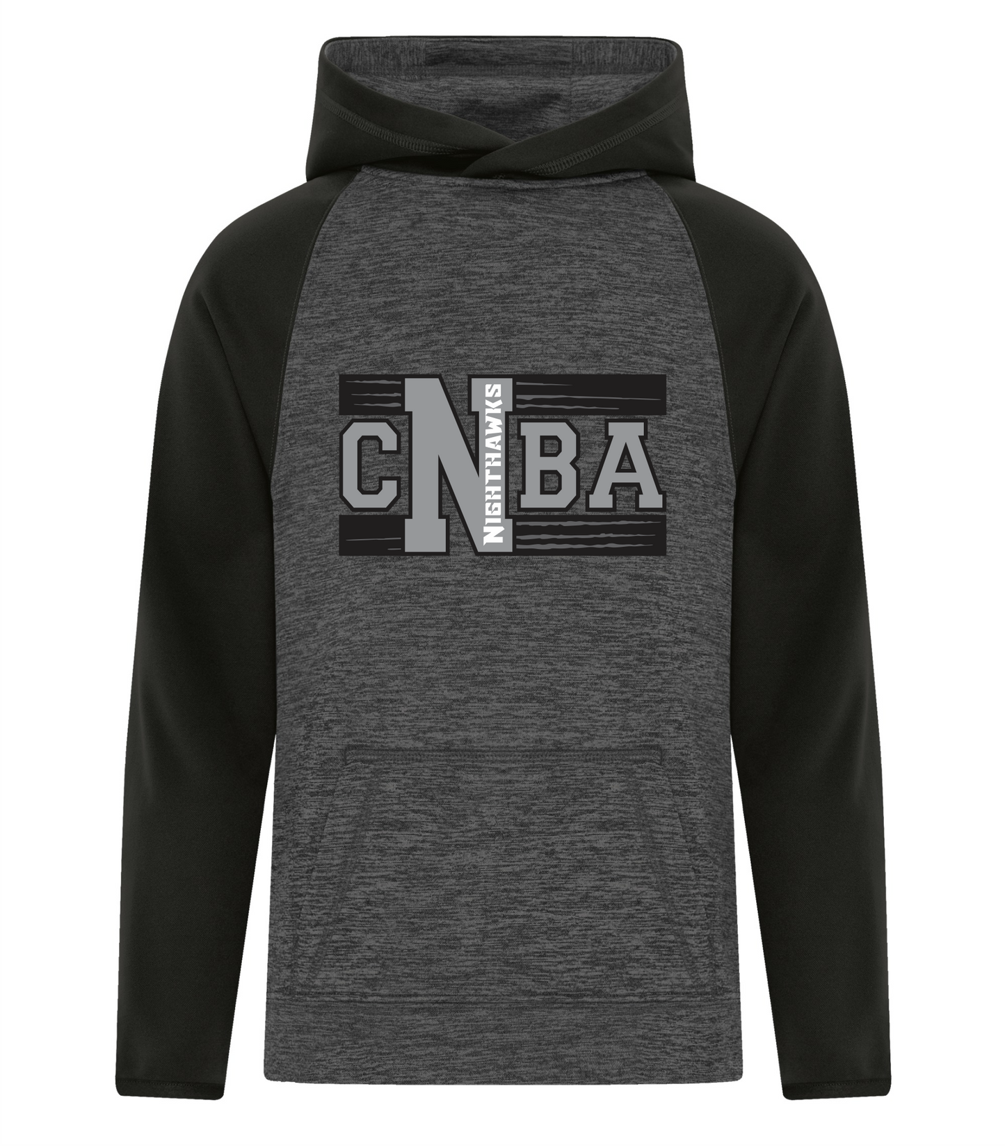 Two Tone Polyester Hoodie - Dynamic Charcoal/Black - CNBA 2025-26