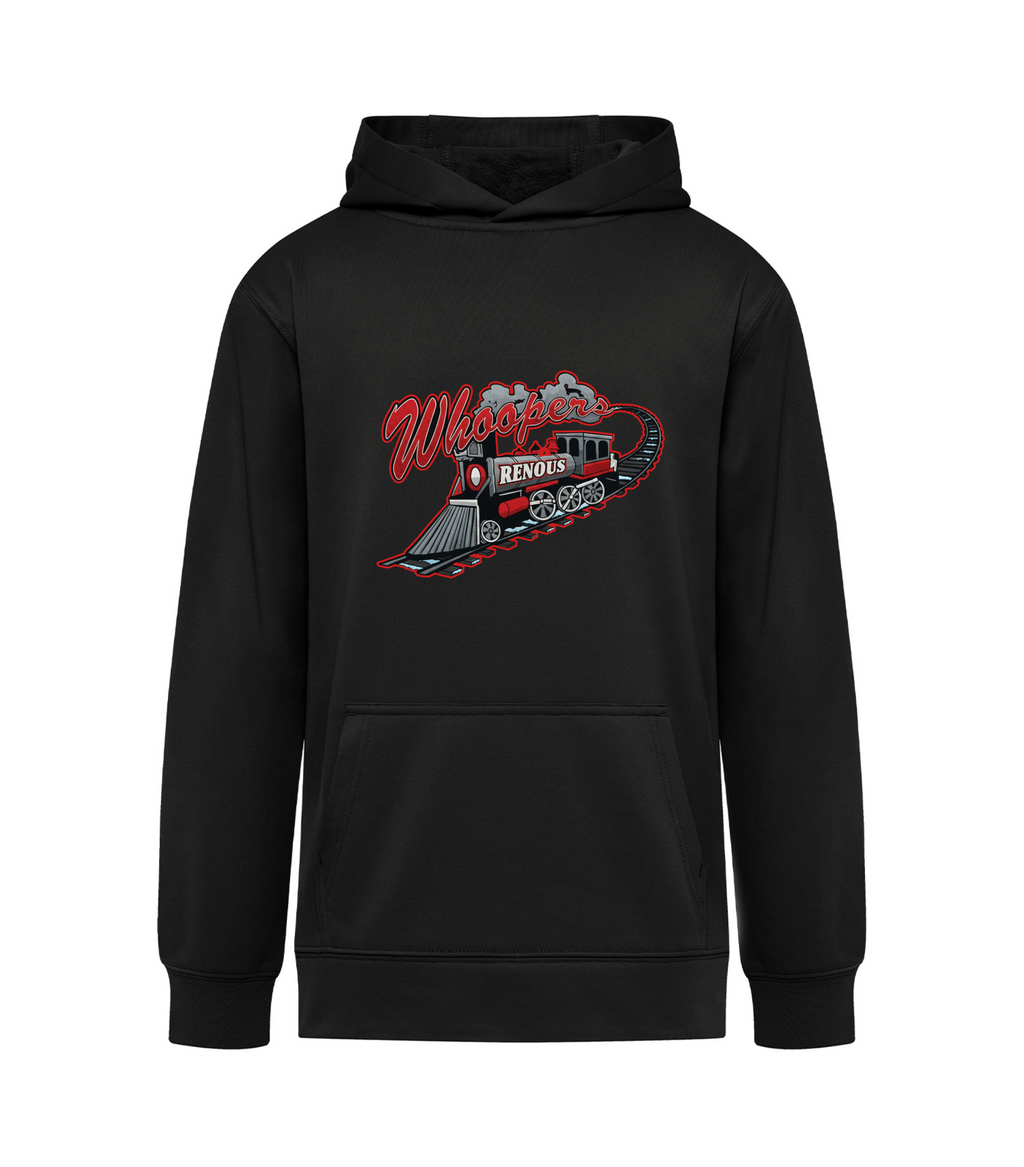Renous Whoopers -ESSENTIAL PERFORMANCE HOODIE- Black ATC F2100/Y2100