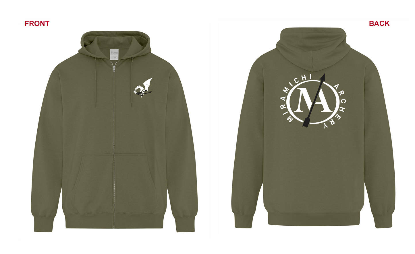 Miramichi Archery - Full Zip Hoodie