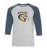 Raglan Shirt Athletic Grey/Navy Heather -PRINTED DESIGN- Blackville School 2025