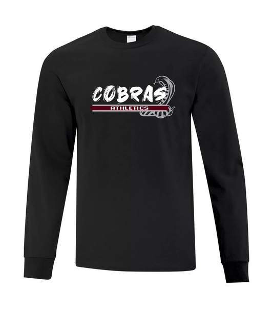 Long Sleeve Cotton T-Shirt - Black - NSER School 2024-25