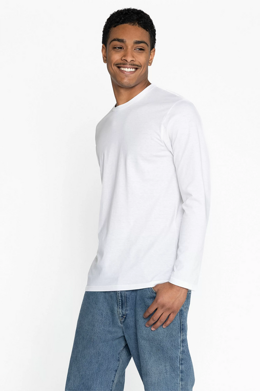 Ring Spun Cotton Long Sleeve Tee - 24EVER Collection