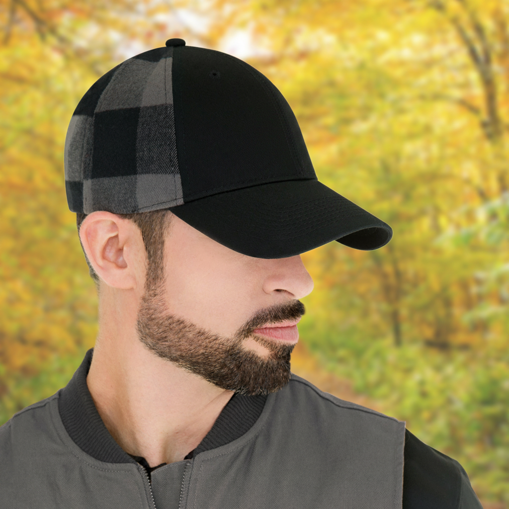 Snapback Hat - Fullback with Plaid - 5Q637M