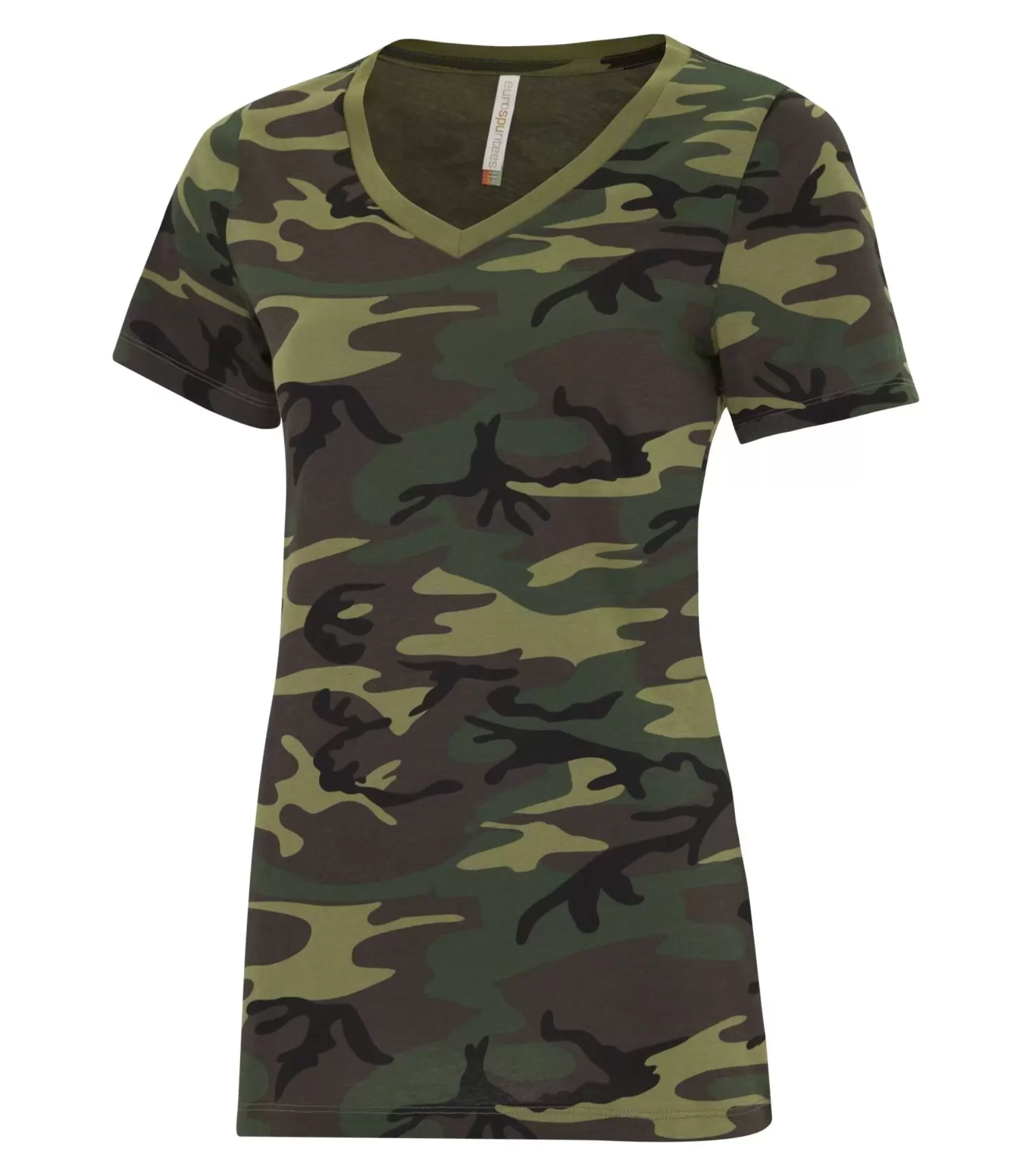 Ladies Ring Spun V-neck T-Shirt - Cotton - ATC 8001L