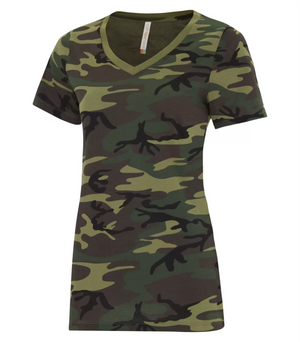 Ladies Ring Spun V-neck T-Shirt - Cotton - ATC 8001L