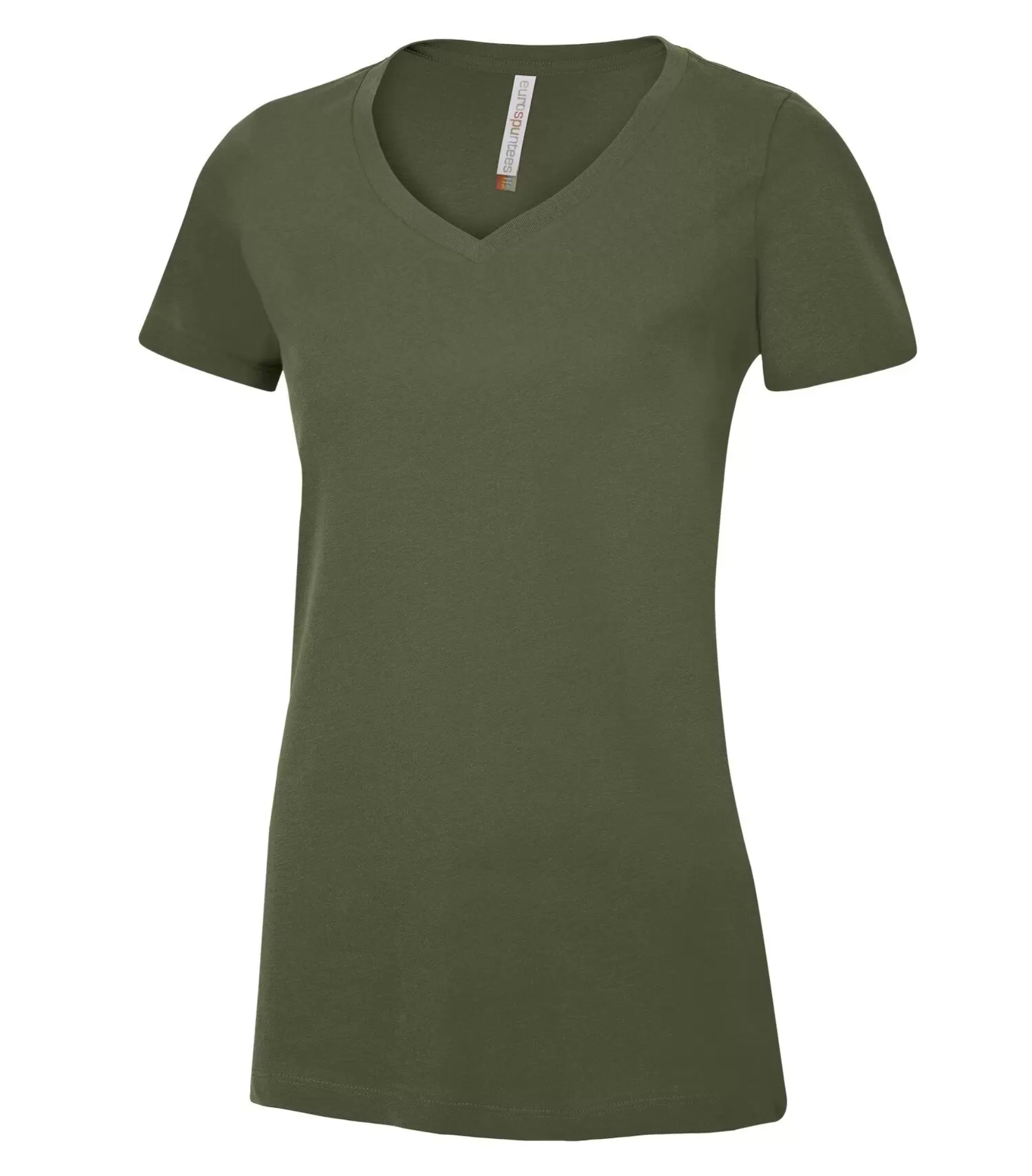 Ladies Ring Spun V-neck T-Shirt - Cotton - ATC 8001L