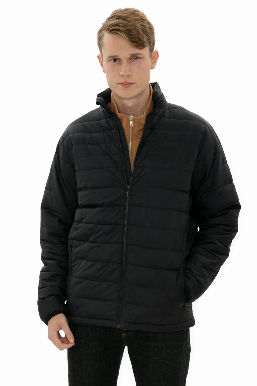 Essential Black Puffy Jacket ─Dryframe DF7612