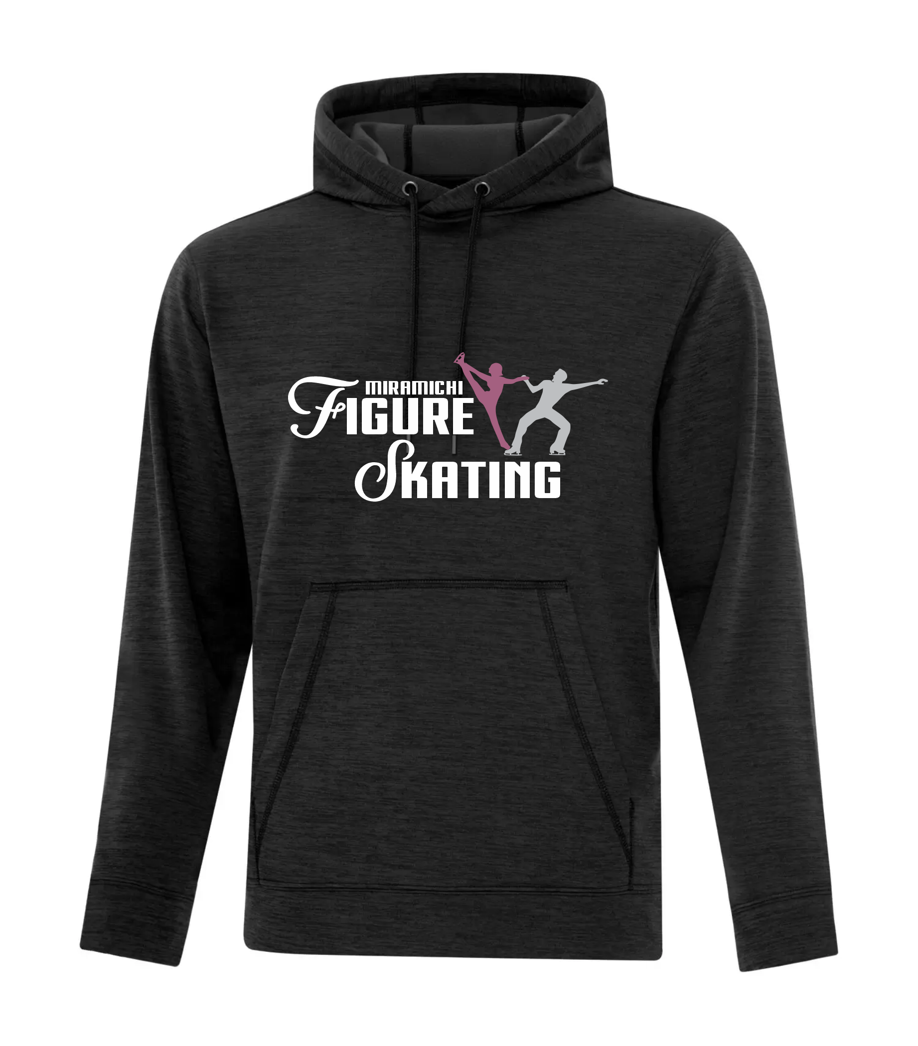 Dynamic Heather Polyester Hoodie - Dynamic Black - Miramichi Figure Skating 2024-25