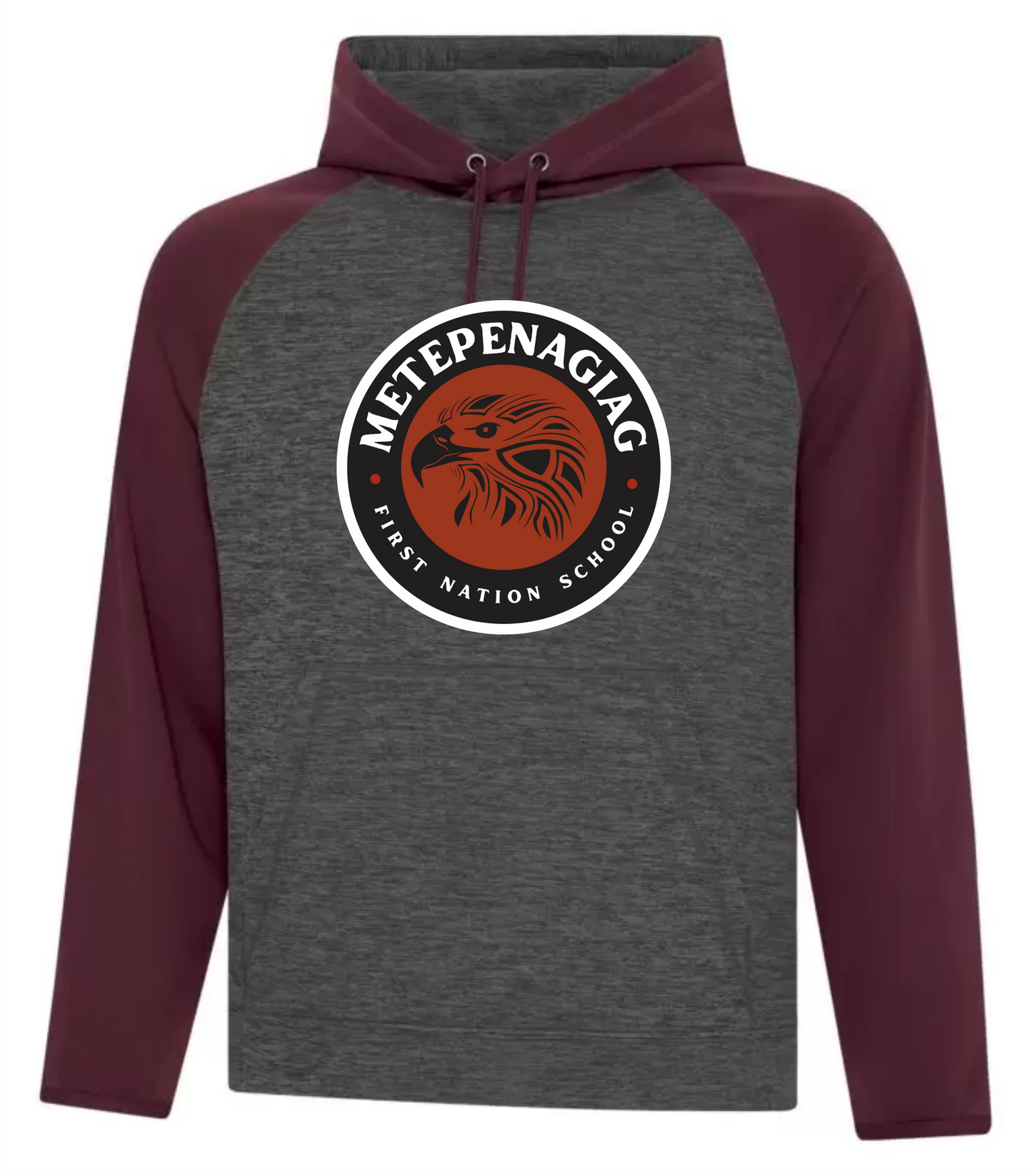 Two Tone Polyester Hoodie - Metepenagiag School - 2024-25