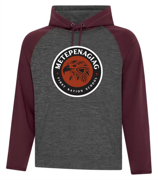Two Tone Polyester Hoodie - Metepenagiag School - 2024-25