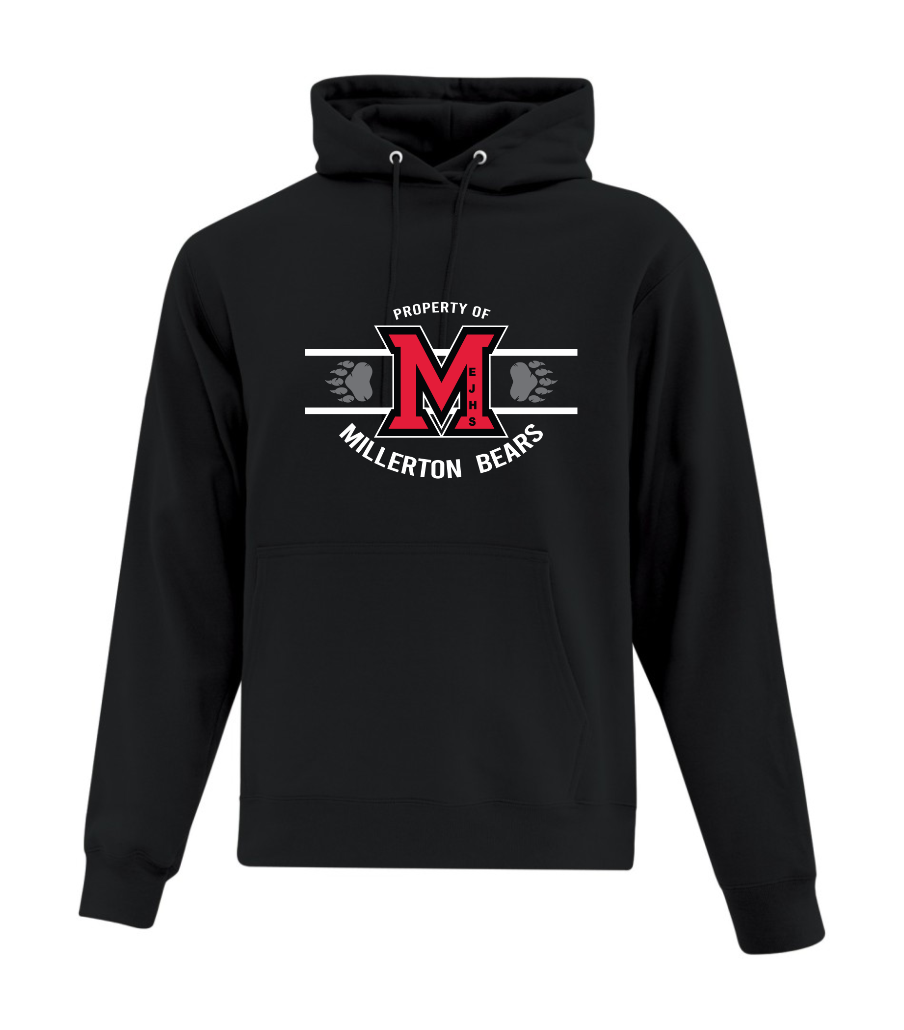 Cotton Hoodie - Black - Millerton School 2025-26