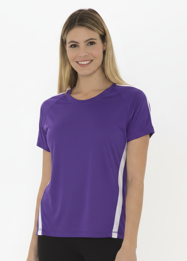 Ladies T-Shirt with Stripe - Polyester - ATC L3519