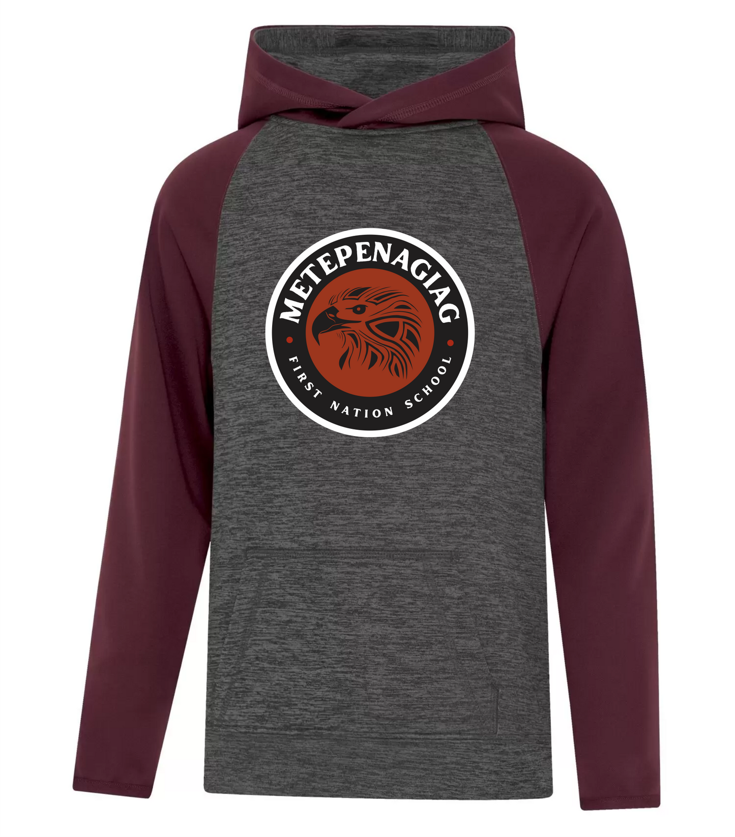 Two Tone Polyester Hoodie - Metepenagiag School - 2024-25