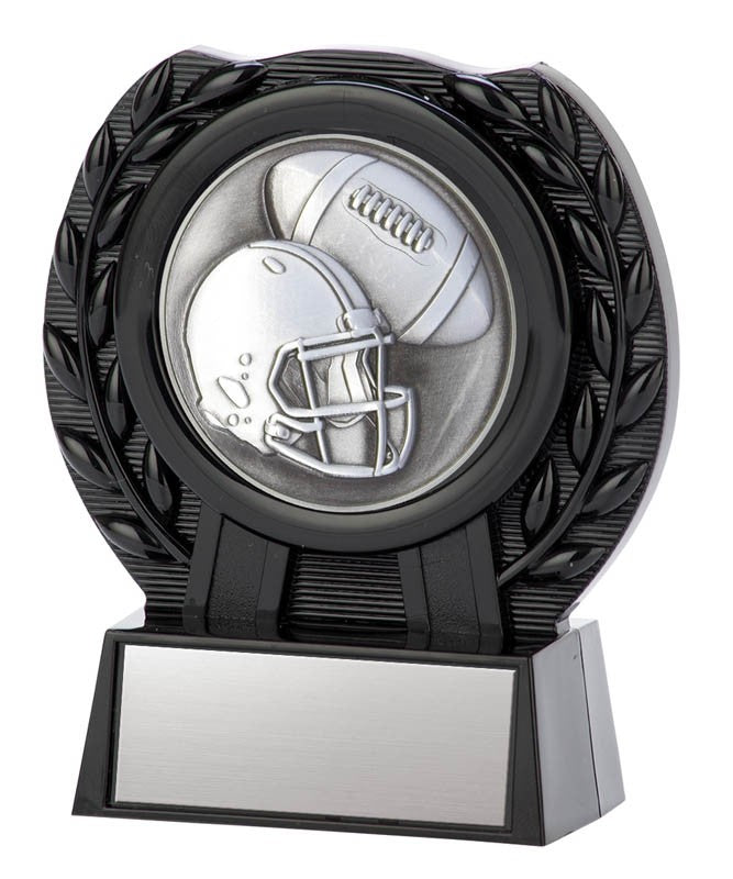 Football Gold or Silver with Black Stand, 4" - Matrix Series