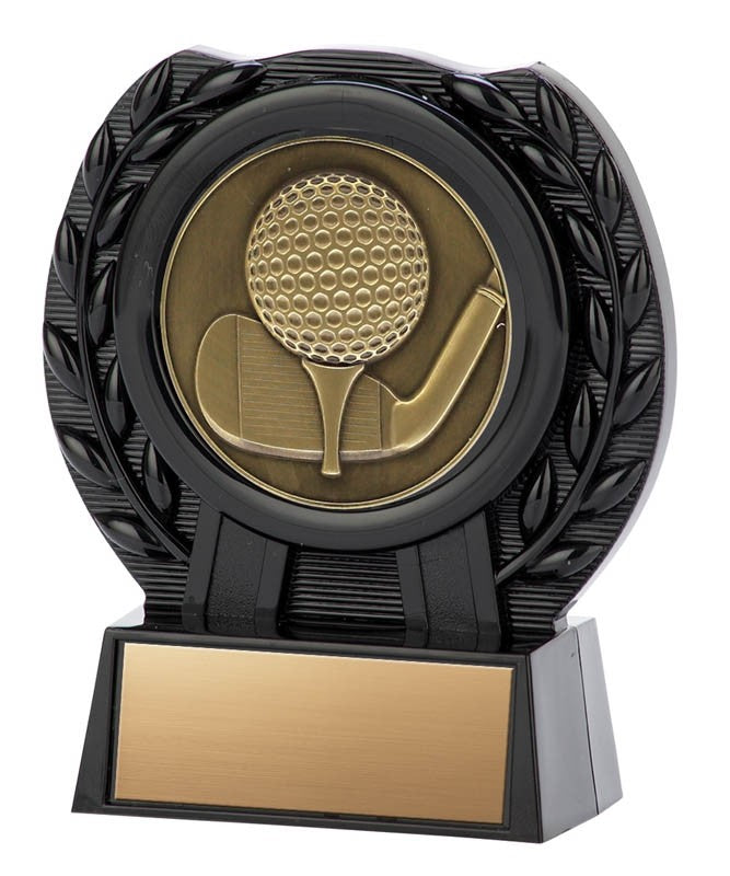 Golf Gold or Silver with Black Stand, 4" - Matrix Series